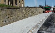 New paving outside the Monkwearmouth Museum.