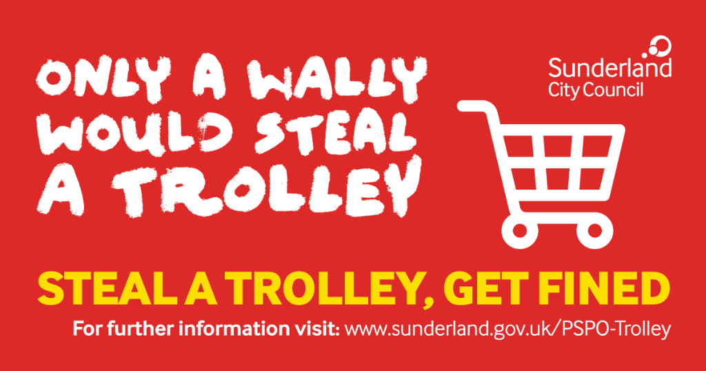 Don't be a shopping trolley wally art work