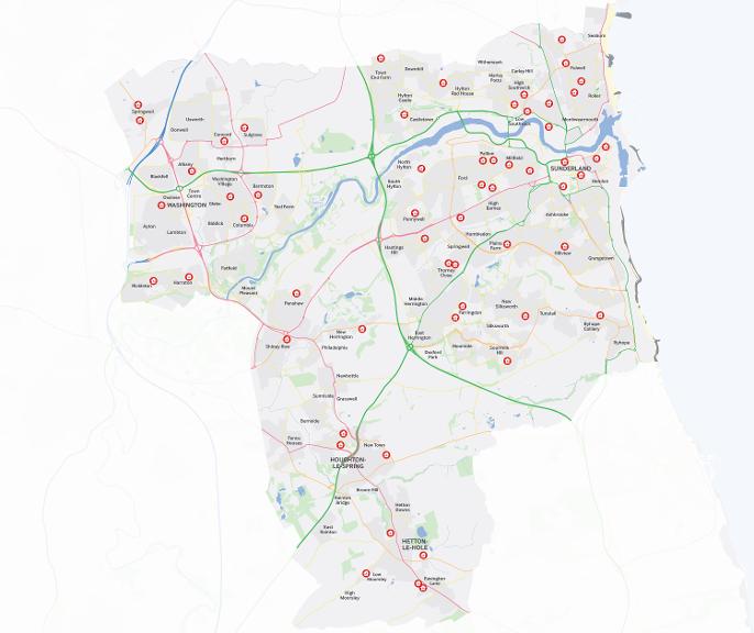 Warm spaces map