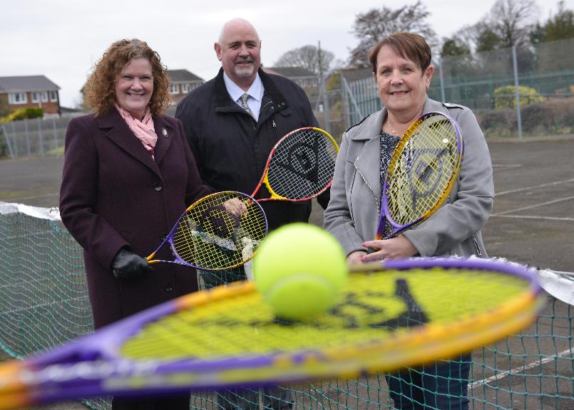 LTA investment in tennis courts across the city . Pics taken at Usworth Park