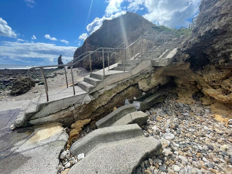 Ryhope beach steps