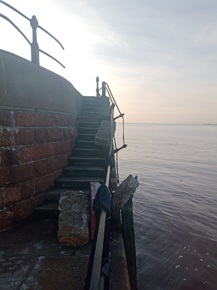 Storm damage to Roker Pier