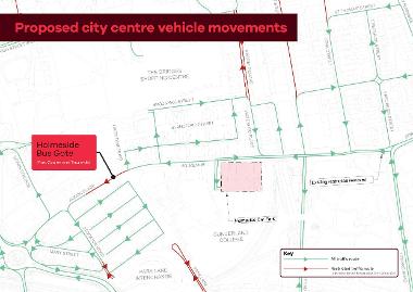 Proposed city centre vehicle movements