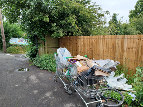 Abandoned shopping trolleys